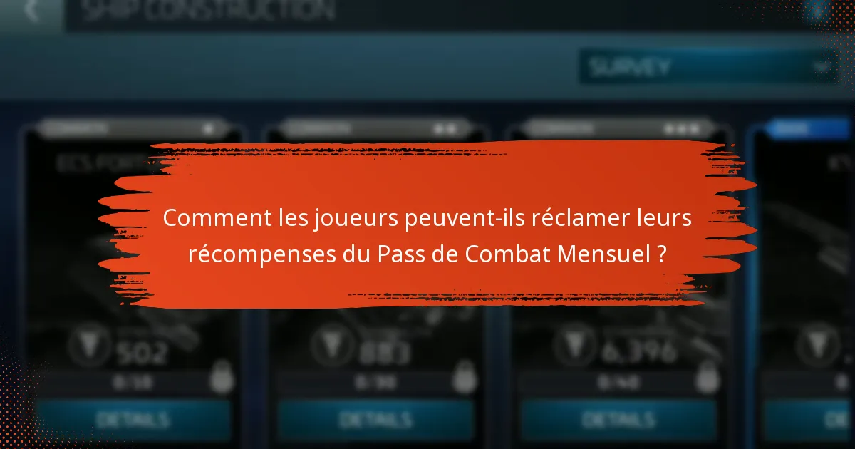 Comment les joueurs peuvent-ils réclamer leurs récompenses du Pass de Combat Mensuel ?